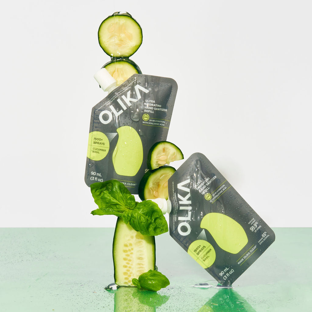 OLIKA Cucumber Basil Hand Sanitizer Ultra Hydrating Formula